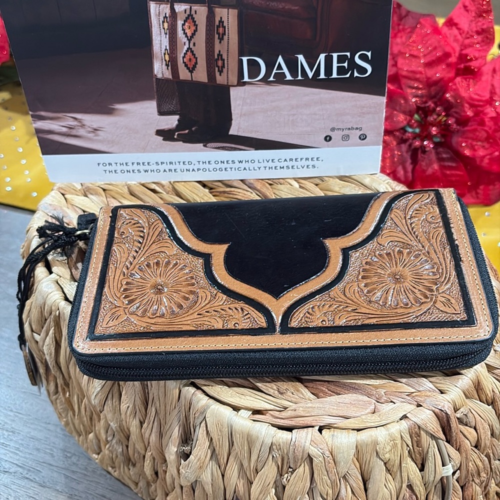 Black and brown wallet very